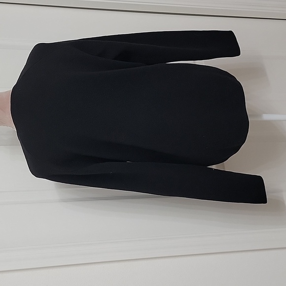 Unbranded, Size L Vintage Black 100% Pure Wool V Neck Sweater with Pockets - Picture 3 of 11